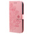 iPhone 15 hoesje -  Bookcase -  Pasjeshouder -  Portemonnee -  Bloemenprint -  Kunstleer -  Rose Goud