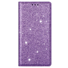 iPhone 15 Pro hoesje -  Bookcase -  Pasjeshouder -  Portemonnee -  Glitter -  TPU -  Paars