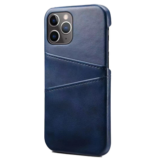 JVS Products iPhone 15 Pro hoesje - Backcover - Pasjeshouder - Portemonnee - Kunstleer - Donkerblauw