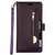 iPhone 15 Pro hoesje -  Bookcase -  Koord -  Pasjeshouder -  Portemonnee -  Rits -  Kunstleer -  Paars