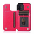 iPhone 15 Plus hoesje -  Backcover -  Pasjeshouder -  Portemonnee -  Kunstleer -  Roze