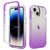 iPhone 15 hoesje -  Full body -  2 delig -  Shockproof -  Siliconen -  TPU -  Paars