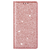 iPhone 15 Pro hoesje -  Bookcase -  Pasjeshouder -  Portemonnee -  Glitter -  TPU -  Rose Goud