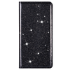 iPhone 15 Plus hoesje -  Bookcase -  Pasjeshouder -  Portemonnee -  Glitter -  TPU -  Zwart