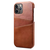 iPhone 15 Plus hoesje -  Backcover -  Pasjeshouder -  Portemonnee -  Kunstleer -  Donkerbruin