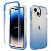 iPhone 15 hoesje -  Full body -  2 delig -  Shockproof -  Siliconen -  TPU -  Blauw