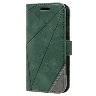 JVS Products iPhone 15 Plus hoesje -  Bookcase -  Pasjeshouder -  Portemonnee -  Patroon -  Kunstleer -  Groen