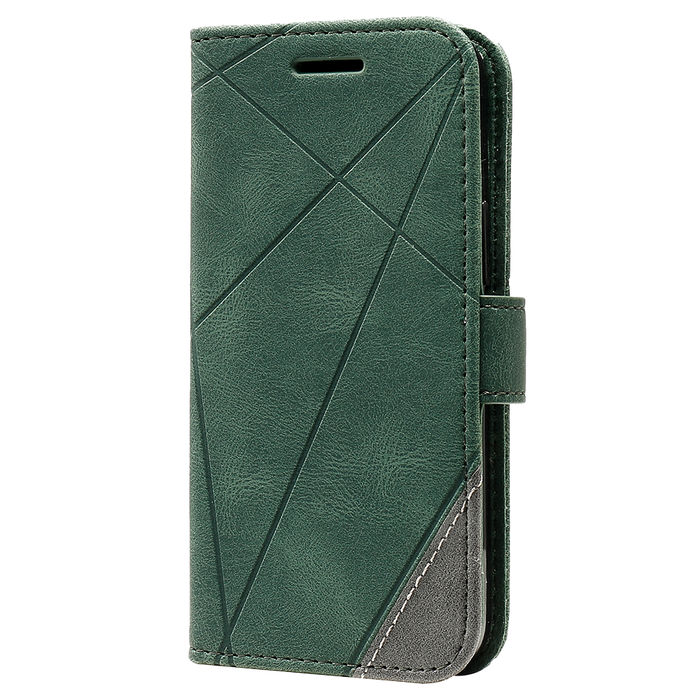JVS Products iPhone 15 Plus hoesje -  Bookcase -  Pasjeshouder -  Portemonnee -  Patroon -  Kunstleer -  Groen