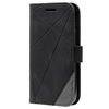 iPhone 15 Plus hoesje -  Bookcase -  Pasjeshouder -  Portemonnee -  Patroon -  Kunstleer -  Zwart