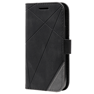 JVS Products iPhone 15 Plus hoesje -  Bookcase -  Pasjeshouder -  Portemonnee -  Patroon -  Kunstleer -  Zwart