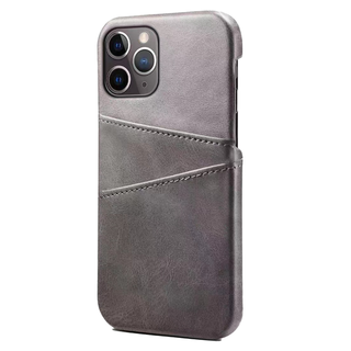 JVS Products iPhone 15 Pro hoesje - Backcover - Pasjeshouder - Portemonnee - Kunstleer - Grijs