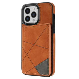 JVS Products iPhone 15 Pro hoesje - Backcover - Pasjeshouder - Portemonnee - Camerabescherming - Stijlvol patroon - TPU - Oranje