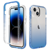 iPhone 15 Plus hoesje -  Full body -  2 delig -  Shockproof -  Siliconen -  TPU -  Blauw