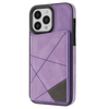 iPhone 15 Pro Max hoesje -  Backcover -  Pasjeshouder -  Portemonnee -  Camerabescherming -  Stijlvol patroon -  TPU -  Paars