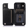 iPhone 15 Pro hoesje -  Backcover -  Pasjeshouder -  Portemonnee -  Kunstleer -  Zwart