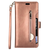 iPhone 15 Plus hoesje -  Bookcase -  Koord -  Pasjeshouder -  Portemonnee -  Rits -  Kunstleer -  Rose Goud