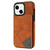 iPhone 15 hoesje -  Backcover -  Pasjeshouder -  Portemonnee -  Camerabescherming -  Stijlvol patroon -  TPU -  Oranje