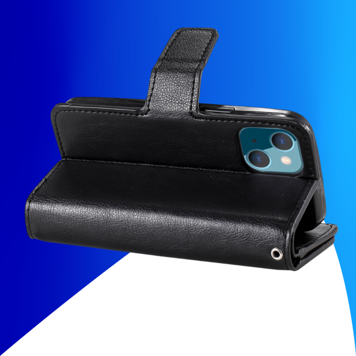 JVS Products iPhone 15 Plus hoesje -  Bookcase -  Pasjeshouder -  Portemonnee -  Luxe -  Kunstleer -  Zwart