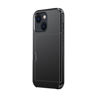 JVS Products iPhone 15 Pro hoesje - Backcover - Hardcase - Pasjeshouder - Portemonnee - Shockproof - TPU - Zwart