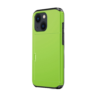 JVS Products iPhone 15 Pro hoesje - Backcover - Hardcase - Pasjeshouder - Portemonnee - Shockproof - TPU - Lichtgroen