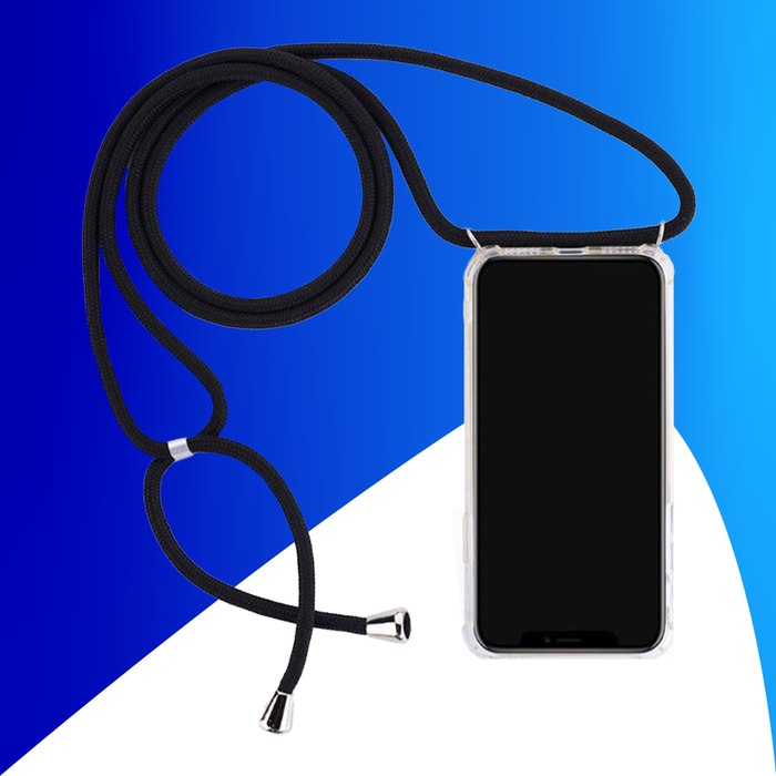 JVS Products iPhone 15 Pro hoesje -  Backcover -  Flexibel -  Koord -  TPU -  Transparant