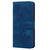 iPhone 15 hoesje -  Bookcase -  Koord -  Pasjeshouder -  Portemonnee -  Camerabescherming -  Bloemenpatroon -  Kunstleer -  Blauw