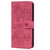 iPhone 15 Pro hoesje -  Bookcase -  Koord -  Pasjeshouder -  Portemonnee -  Camerabescherming -  Bloemenpatroon -  Kunstleer -  Bordeaux Rood