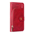 iPhone 15 hoesje -  Bookcase -  Koord -  Pasjeshouder -  Portemonnee -  Rits -  Kunstleer -  Rood