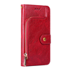 iPhone 15 Pro hoesje -  Bookcase -  Koord -  Pasjeshouder -  Portemonnee -  Rits -  Kunstleer -  Rood