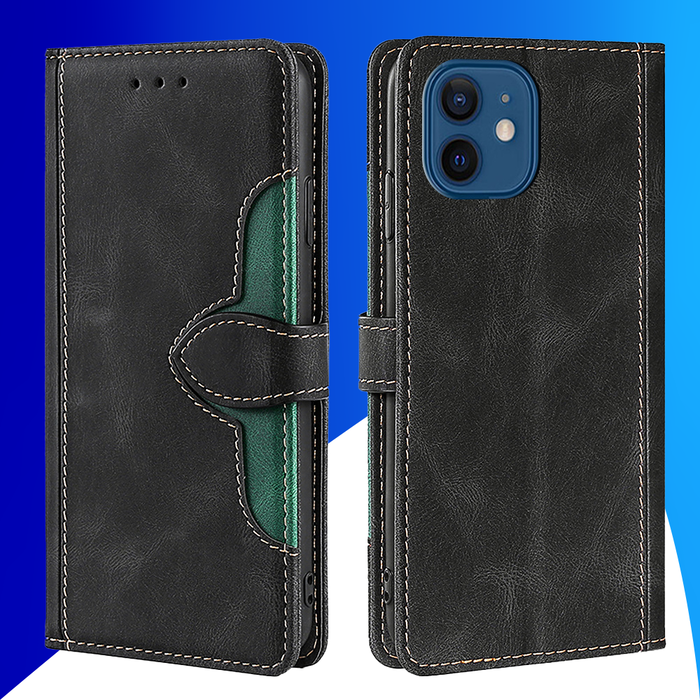 JVS Products iPhone 15 hoesje -  Bookcase -  Pasjeshouder -  Portemonnee -  Kunstleer -  Zwart