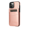 iPhone 15 Pro Max hoesje -  Backcover -  Pasjeshouder -  Portemonnee -  Kunstleer -  Rose Goud