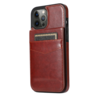 iPhone 15 Pro Max hoesje -  Backcover -  Pasjeshouder -  Portemonnee -  Kunstleer -  Bruin