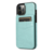 iPhone 15 Pro hoesje -  Backcover -  Pasjeshouder -  Portemonnee -  Kunstleer -  Lichtblauw