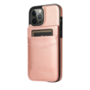 iPhone 15 hoesje -  Backcover -  Pasjeshouder -  Portemonnee -  Kunstleer -  Rose Goud