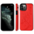 iPhone 15 Plus hoesje -  Backcover -  Pasjeshouder -  Portemonnee -  Bloemenprint -  Kunstleer -  Rood