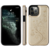 iPhone 15 Pro hoesje -  Backcover -  Pasjeshouder -  Portemonnee -  Bloemenprint -  Kunstleer -  Goud