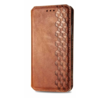 iPhone 15 Pro hoesje -  Bookcase -  Pasjeshouder -  Portemonnee -  Diamantpatroon -  Kunstleer -  Bruin