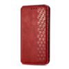 iPhone 15 Pro hoesje -  Bookcase -  Pasjeshouder -  Portemonnee -  Diamantpatroon -  Kunstleer -  Rood