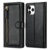 iPhone 15 Plus hoesje -  Bookcase -  Pasjeshouder -  Portemonnee -  Rits -  Kunstleer -  Zwart