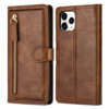 iPhone 15 Plus hoesje -  Bookcase -  Pasjeshouder -  Portemonnee -  Rits -  Kunstleer -  Bruin