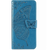 iPhone 15 Pro hoesje -  Bookcase -  Pasjeshouder -  Portemonnee -  Vlinderpatroon -  Kunstleer -  Blauw