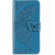 iPhone 15 hoesje -  Bookcase -  Pasjeshouder -  Portemonnee -  Vlinderpatroon -  Kunstleer -  Blauw