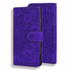 iPhone 15 Plus hoesje -  Bookcase -  Pasjeshouder -  Portemonnee -  Mandalapatroon -  Kunstleer -  Paars