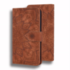 iPhone 15 Plus hoesje -  Bookcase -  Pasjeshouder -  Portemonnee -  Mandalapatroon -  Kunstleer -  Bruin