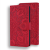 iPhone 15 Pro hoesje -  Bookcase -  Pasjeshouder -  Portemonnee -  Mandalapatroon -  Kunstleer -  Rood