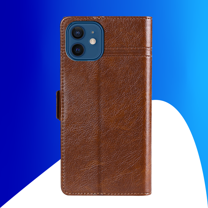 JVS Products iPhone 15 Plus hoesje -  Bookcase -  Pasjeshouder -  Portemonnee -  Patroon -  Kunstleer -  Bruin