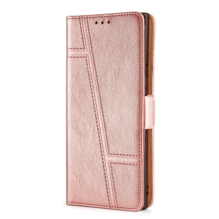 JVS Products iPhone 15 Plus hoesje -  Bookcase -  Pasjeshouder -  Portemonnee -  Patroon -  Kunstleer -  Rose Goud