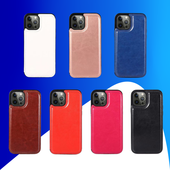 JVS Products iPhone 15 Pro Max hoesje -  Backcover -  Pasjeshouder -  Portemonnee -  Kunstleer -  Blauw