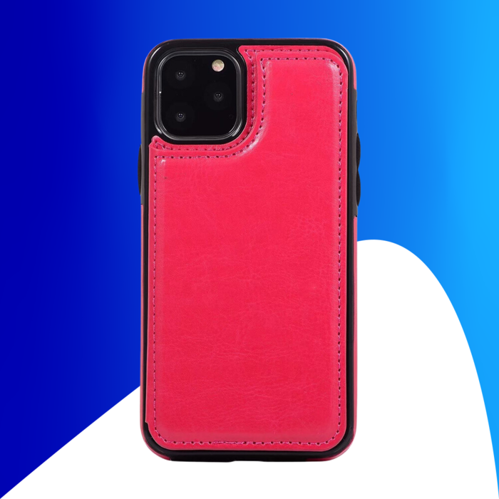 JVS Products iPhone 15 Plus hoesje -  Backcover -  Pasjeshouder -  Portemonnee -  Kunstleer -  Roze