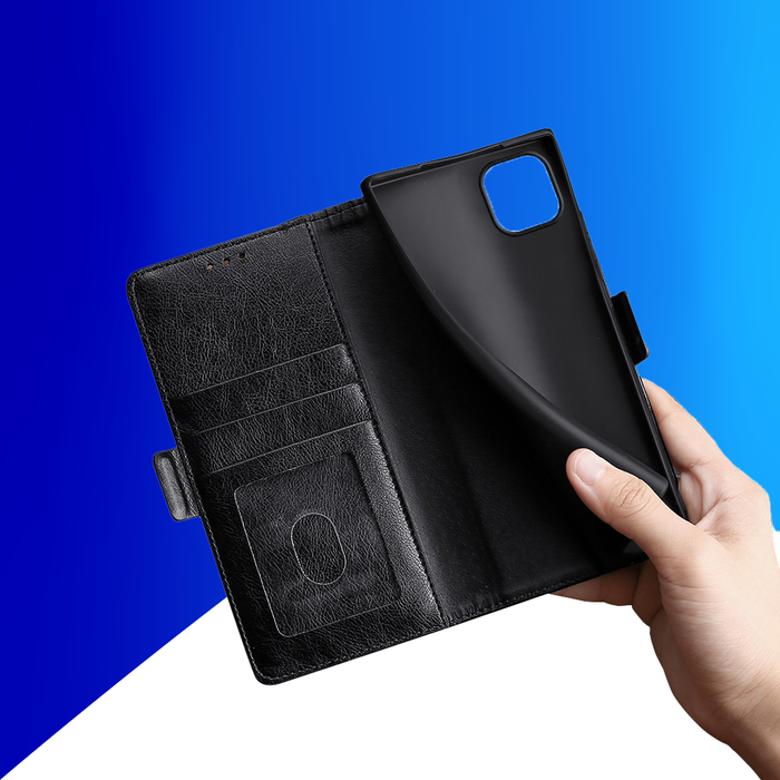 JVS Products iPhone 15 Pro Max hoesje -  Bookcase -  Pasjeshouder -  Portemonnee -  Patroon -  Kunstleer -  Zwart